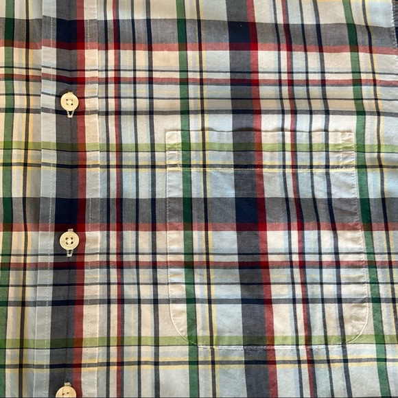 Roundtree & Yorke Plaid s/s button down shirt - Picture 3 of 5